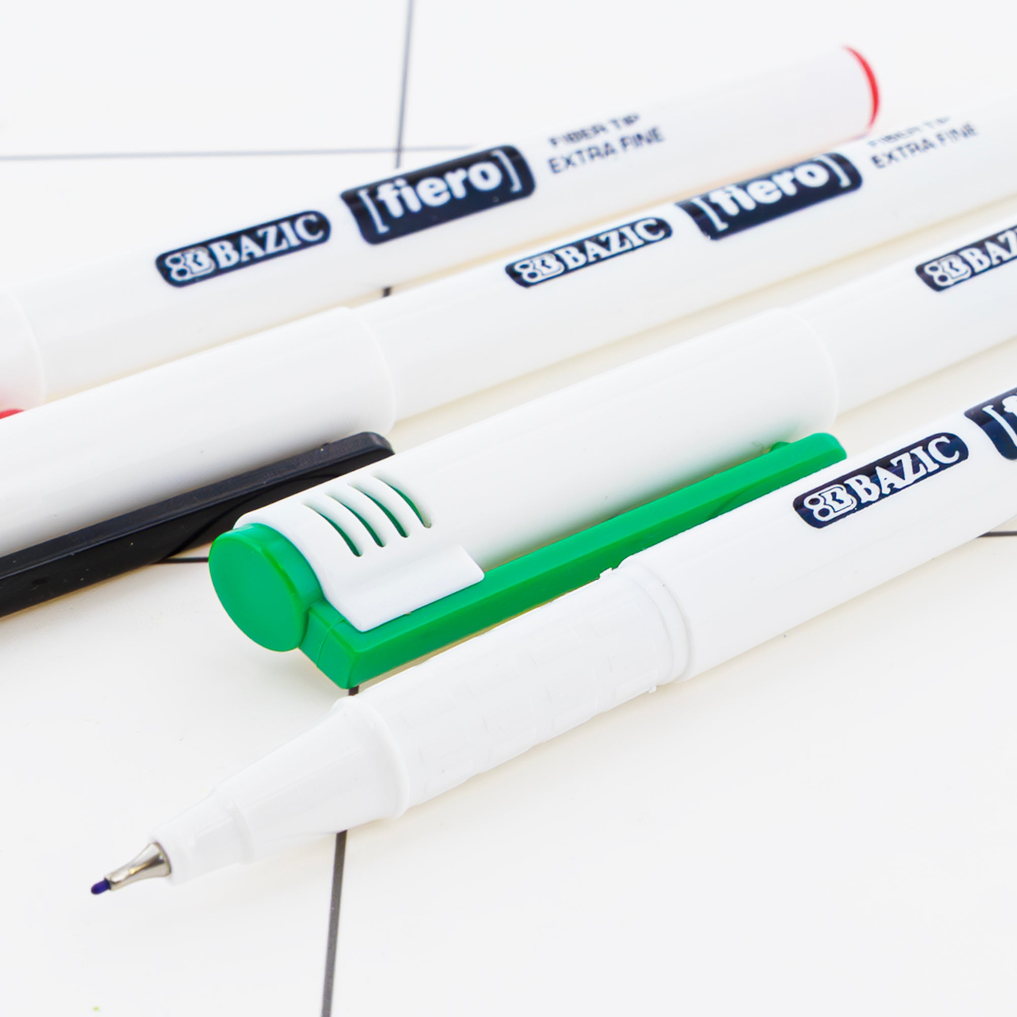 Fiero Assorted Color Fiber Tip Fineliner Pen (4/Pack)