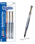 Dayton Asst. Color Rollerball Pen w/ Metal Clip (3/Pack)