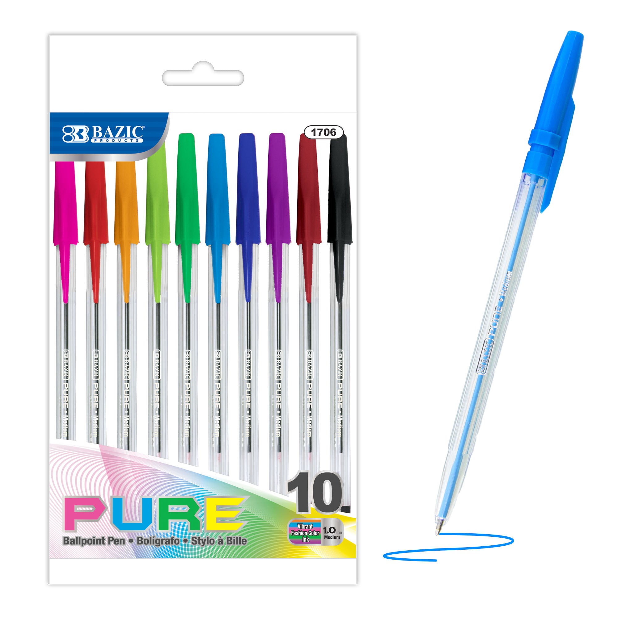 10 Pure Neon Color Stick Pen
