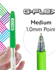 10 Color G-Flex Oil-Gel Ink Pen w/ Cushion Grip