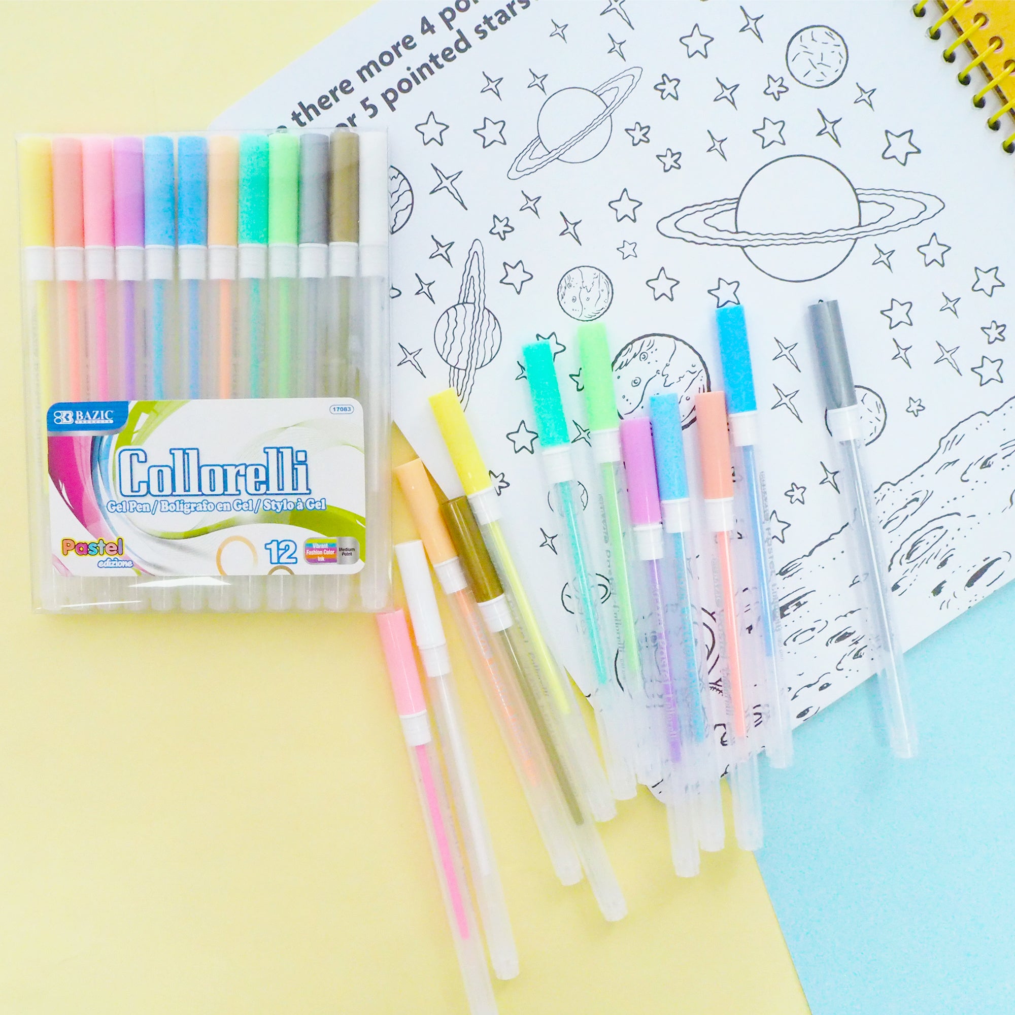 12 Pastel Color Collorelli Gel Pen
