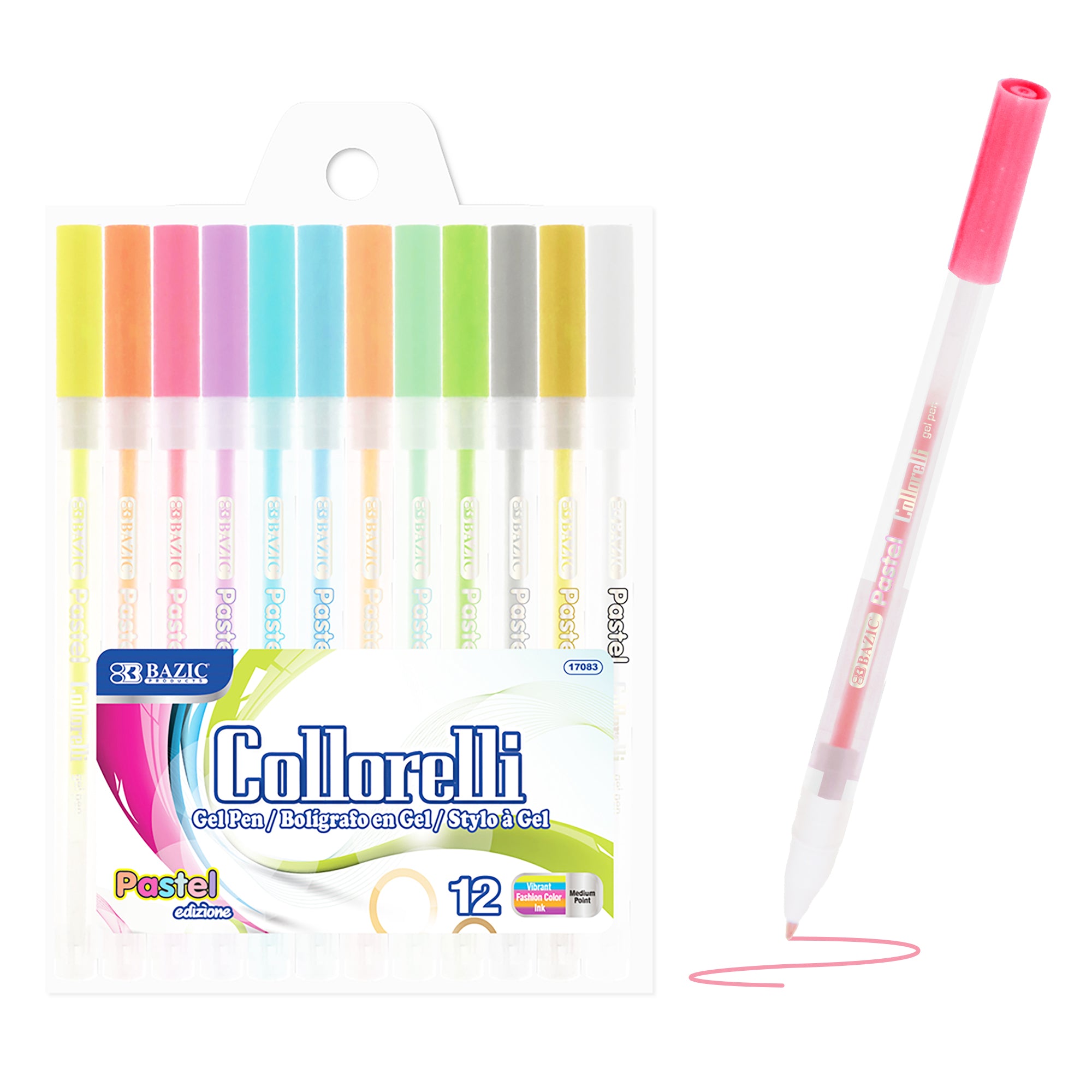 12 Pastel Color Collorelli Gel Pen