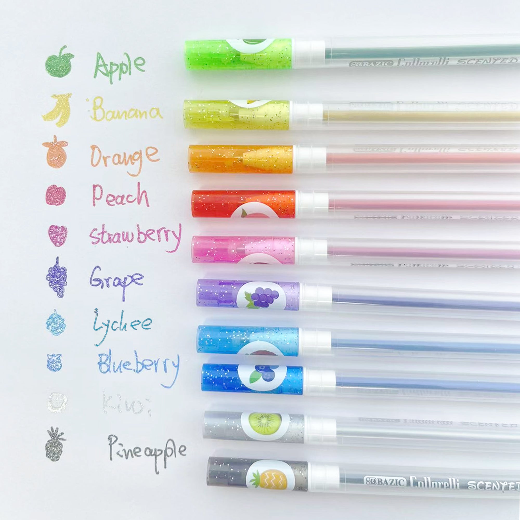 10 Scented Glitter Color Collorelli Gel Pen