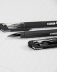 GR8 Black FUSE Tech Ink Pen w/ Rubberized Barrel (3/Pack)