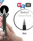 GR8 Black FUSE Tech Ink Pen w/ Rubberized Barrel (3/Pack)
