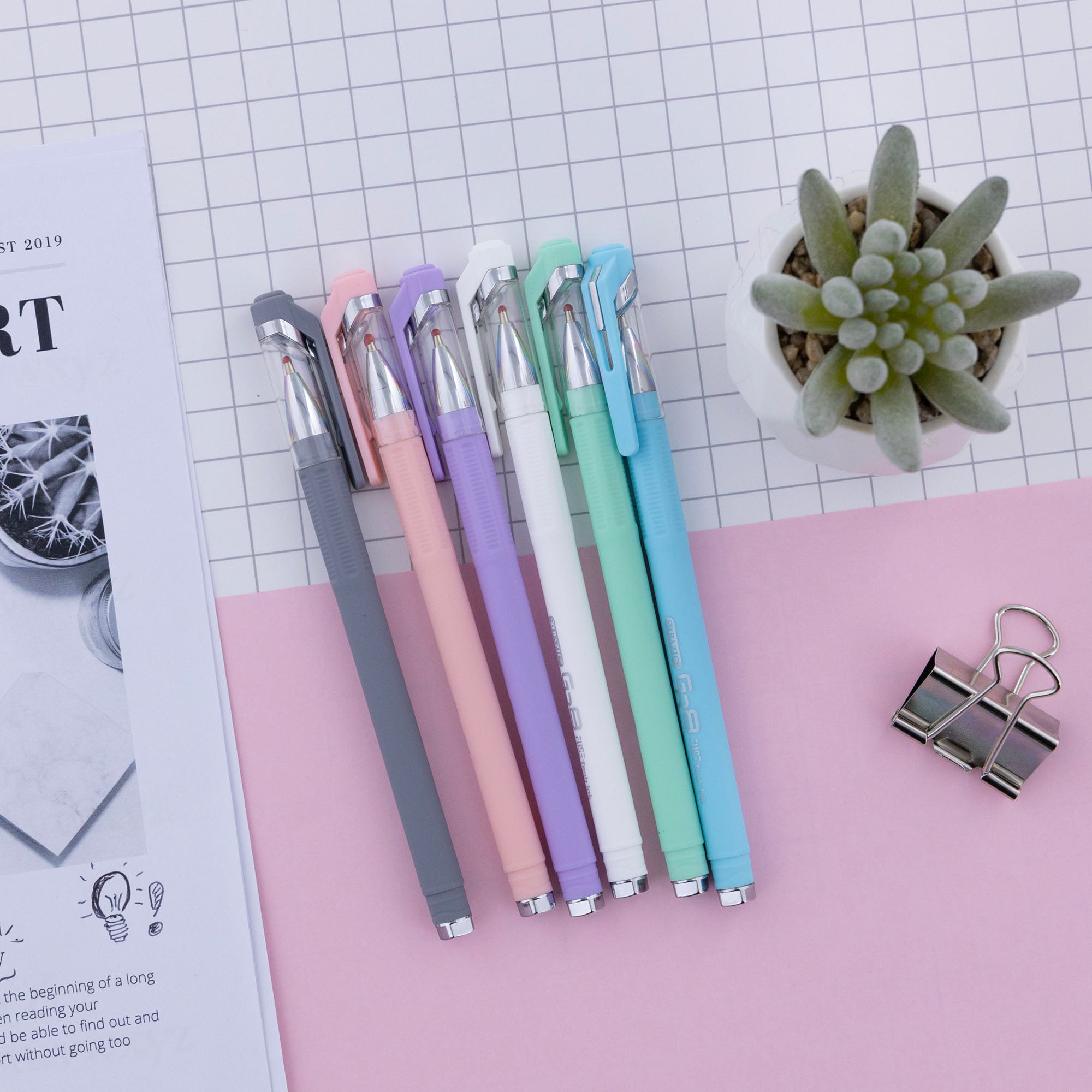 GR8 Dazzle Black FUSE Tech Ink Pen w/ Rubberized Barrel (3/Pack)