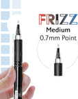 Frizz Black Erasable Gel Pen with Grip