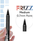 Frizz Black Erasable Gel Retractable Pen with Grip