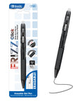 Frizz Black Erasable Gel Retractable Pen with Grip