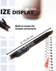 Frizz Assorted Color Erasable Gel Retractable Pen with Grip (3/Pack)