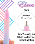 BAZIC Elara Oil-Gel Ink Retractable Pen (3/Pack)