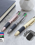 Lynx Satin Top 4-Color Pen w/ Cushion Grip (2/Pack)