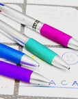 Lynx Silver Top 4-Color Pen w/ Cushion Grip (2/Pack)