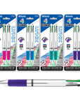 Lynx Silver Top 4-Color Pen w/ Cushion Grip (2/Pack)