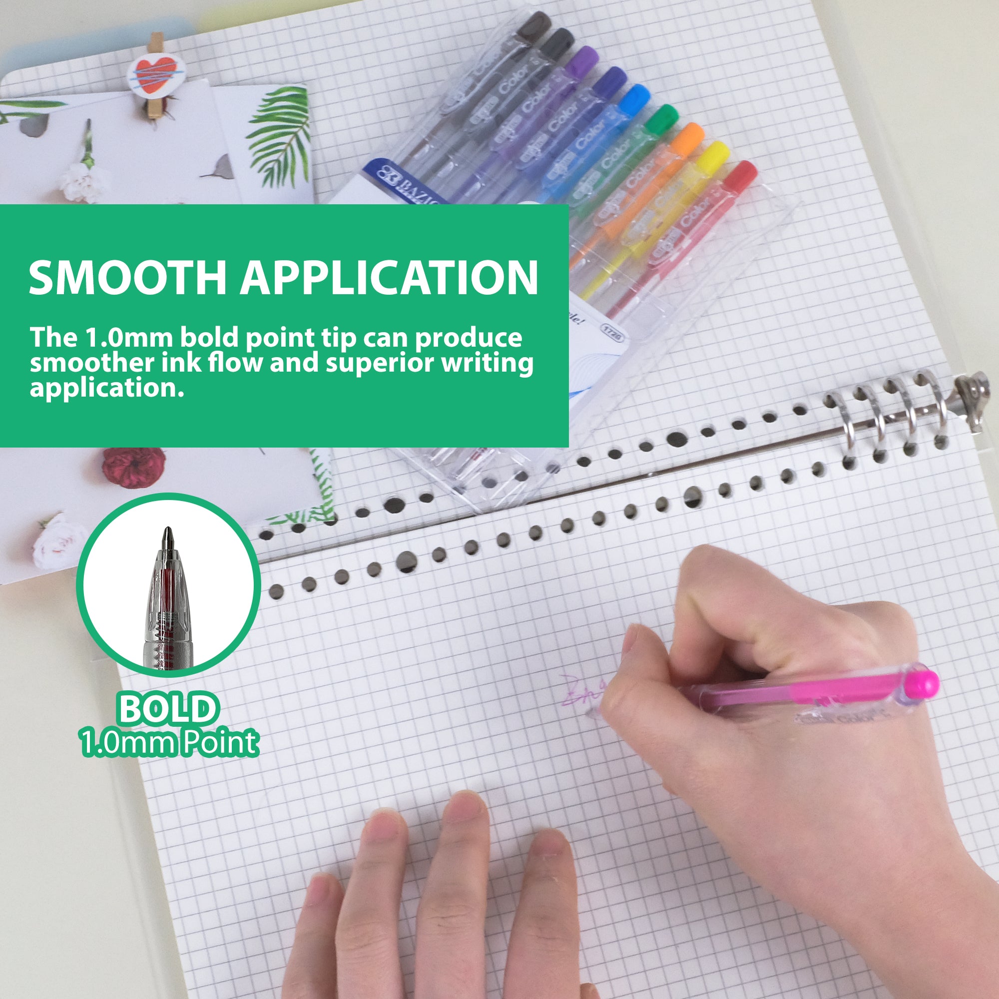 10 Color Retractable Pen