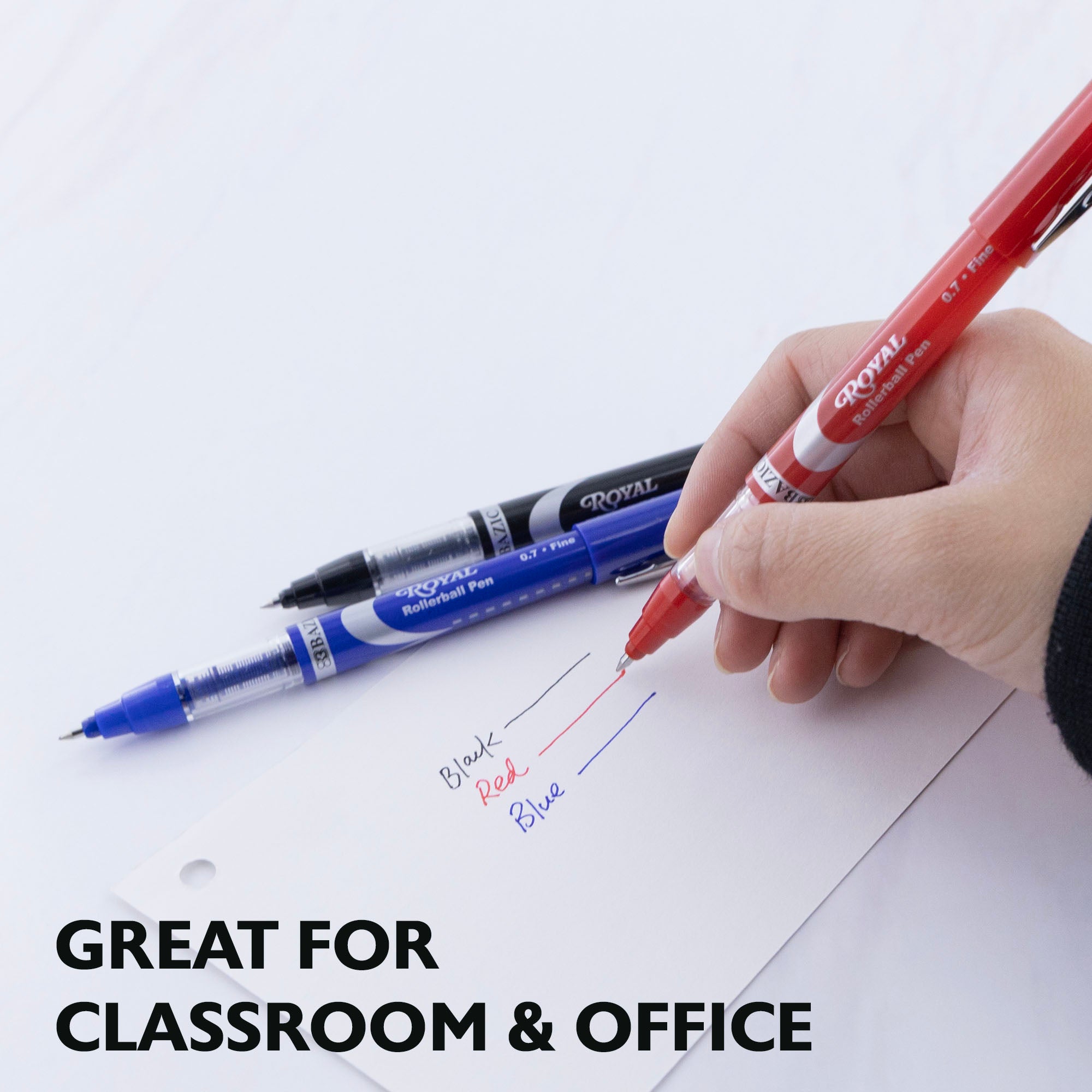 Royal Assorted Color Rollerball Pen (3/Pack)