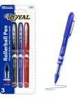 Royal Assorted Color Rollerball Pen (3/Pack)