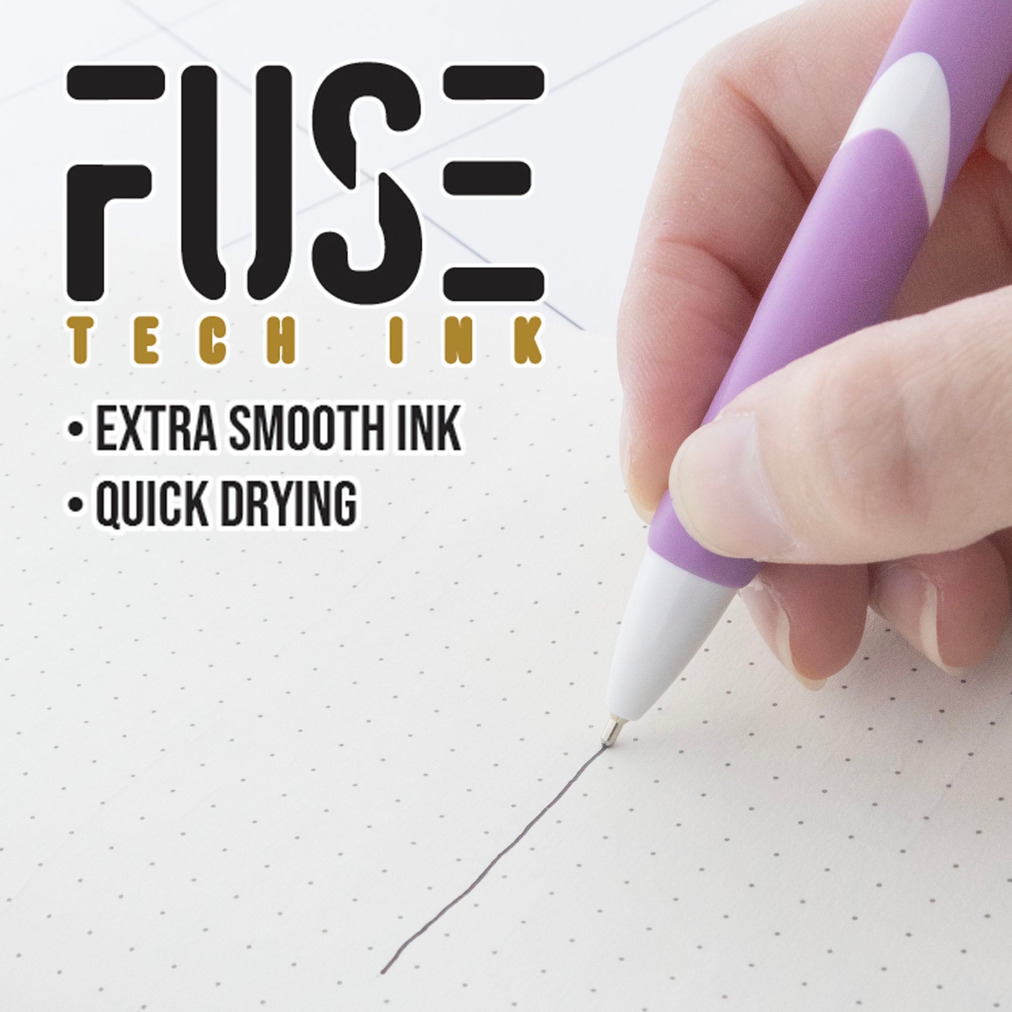 Ciel Serena FUSE Tech Ink Retractable Pen w/ Rubberized Barrel (2/Pack)
