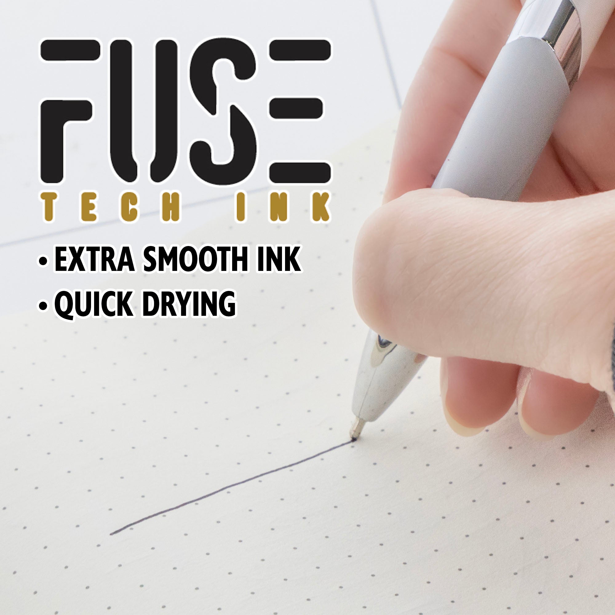 Ciel Chroma FUSE Tech Ink Retractable Pen w/ Rubberized Barrel & Metal Clip (2/Pack)