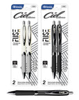 Ciel Chroma FUSE Tech Ink Retractable Pen w/ Rubberized Barrel & Metal Clip (2/Pack)
