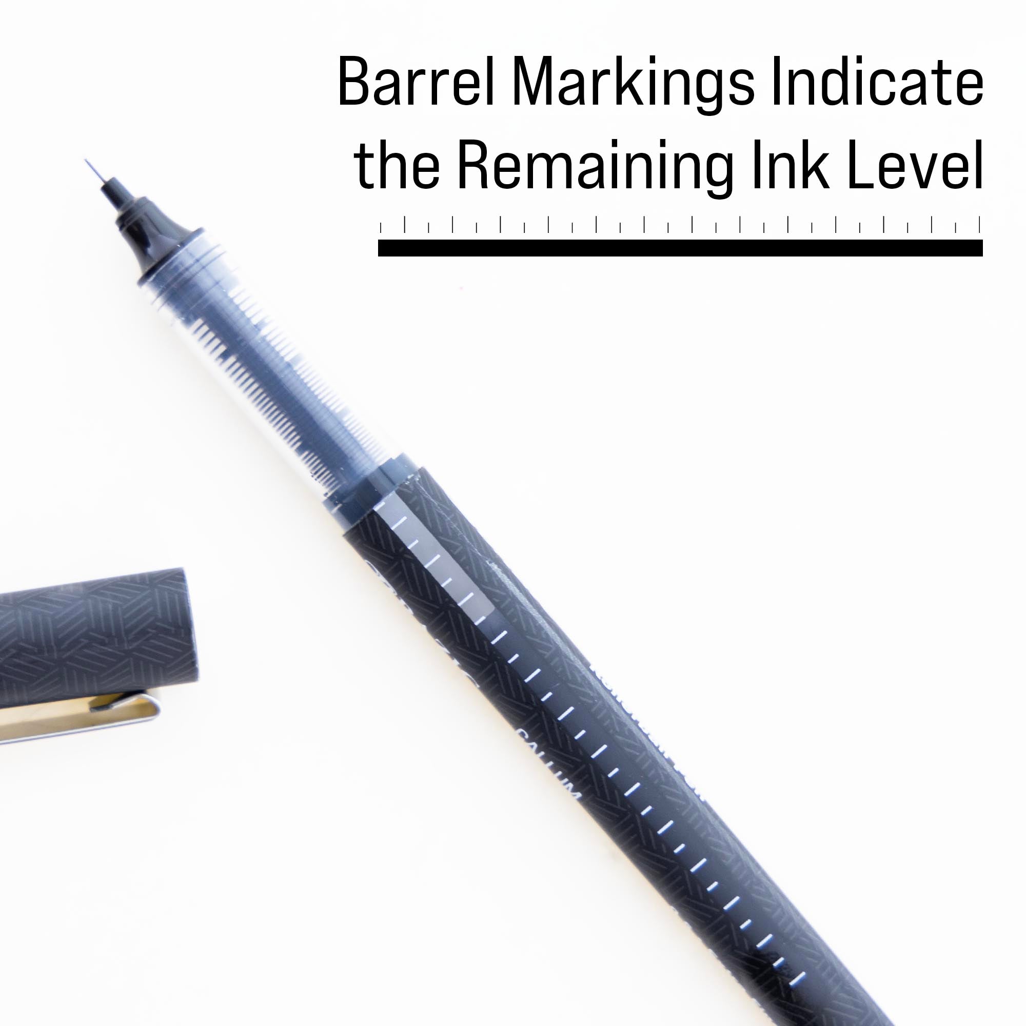 Callum Black Jumbo Ink Tank Needle-Tip Rollerball Pen (2/Pack)