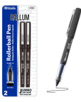 Callum Black Jumbo Ink Tank Needle-Tip Rollerball Pen (2/Pack)