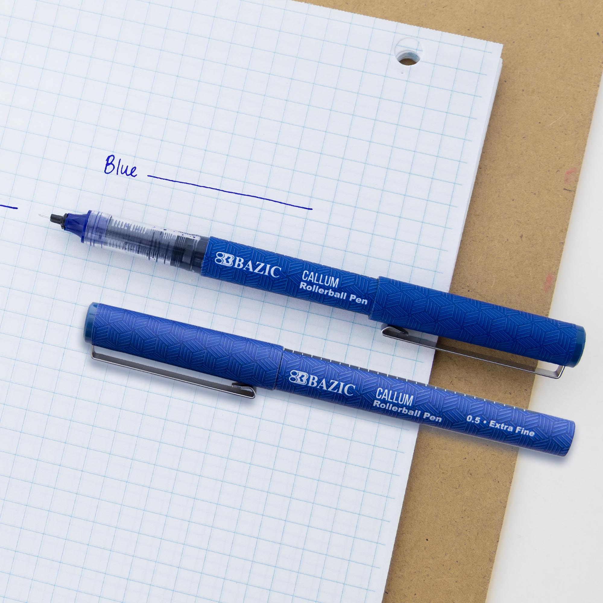 Callum Blue Jumbo Ink Tank Needle-Tip Rollerball Pen (2/Pack)