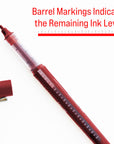 Callum Red Jumbo Ink Tank Needle-Tip Rollerball Pen (2/Pack)