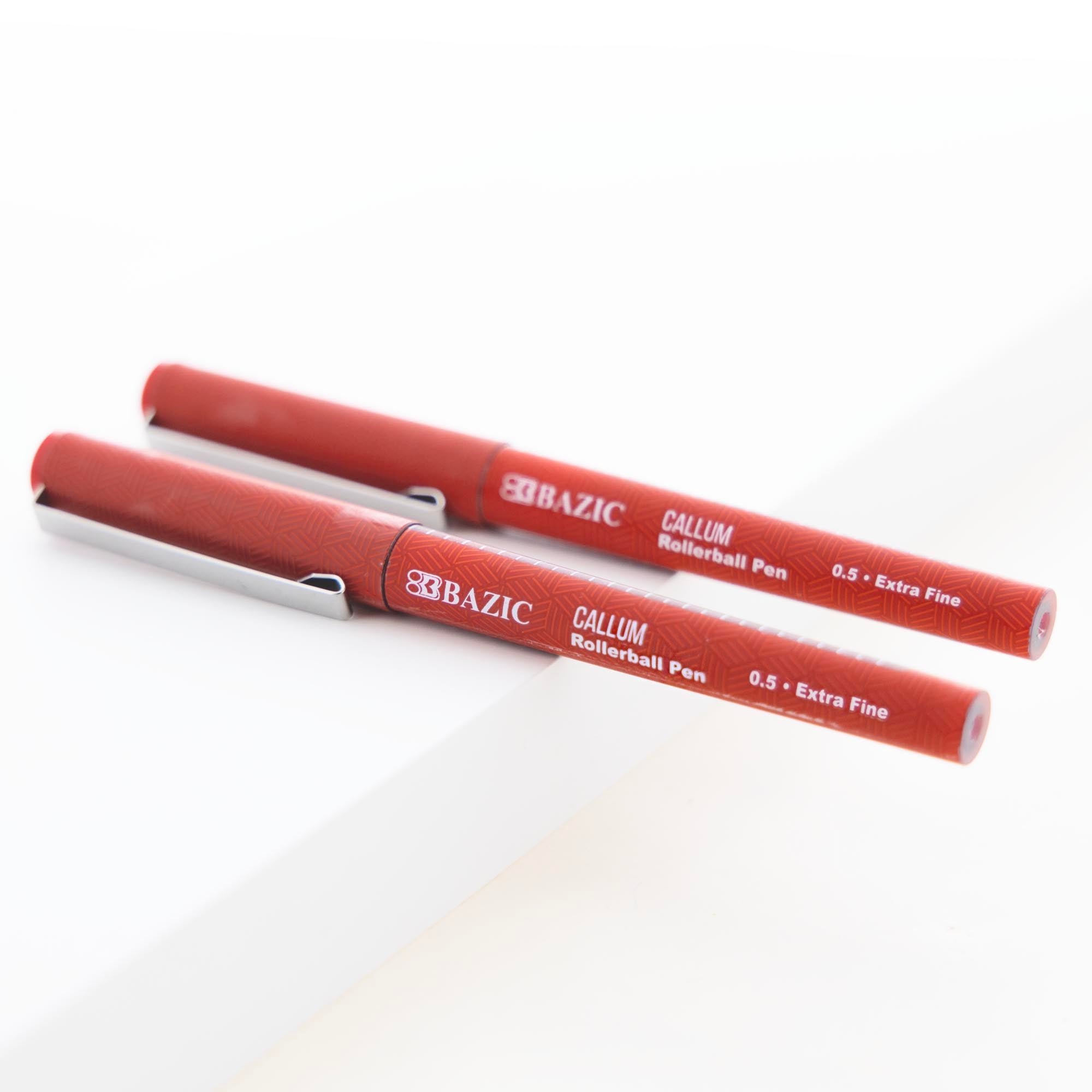 Callum Red Jumbo Ink Tank Needle-Tip Rollerball Pen (2/Pack)