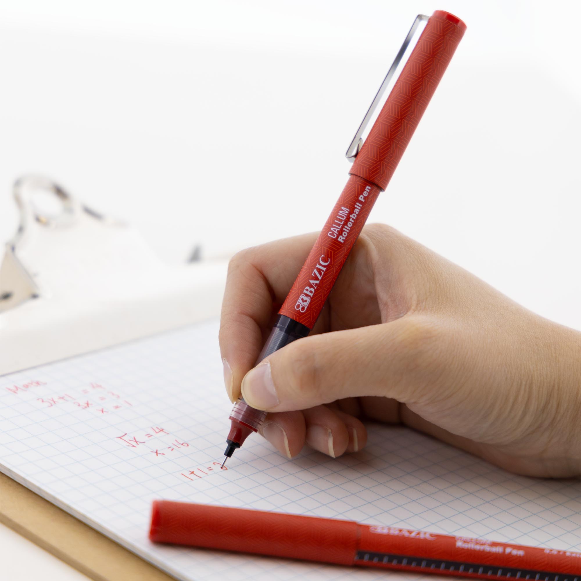 Callum Red Jumbo Ink Tank Needle-Tip Rollerball Pen (2/Pack)