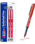 Callum Red Jumbo Ink Tank Needle-Tip Rollerball Pen (2/Pack)