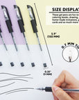 Essence Black Gel Pen w/ Cushion Grip (6/Pack)