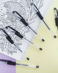 Essence Black Gel Pen w/ Cushion Grip (6/Pack)
