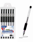 Essence Black Gel Pen w/ Cushion Grip (6/Pack)