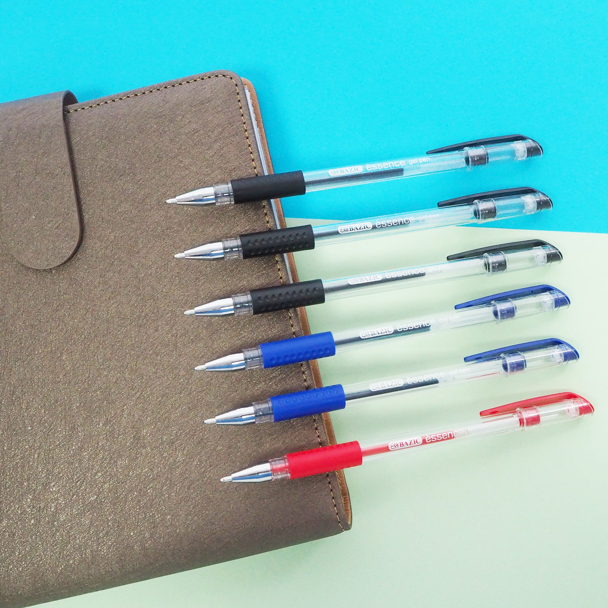 Essence Asst. Color Gel Pen w/ Cushion Grip (6/Pack)