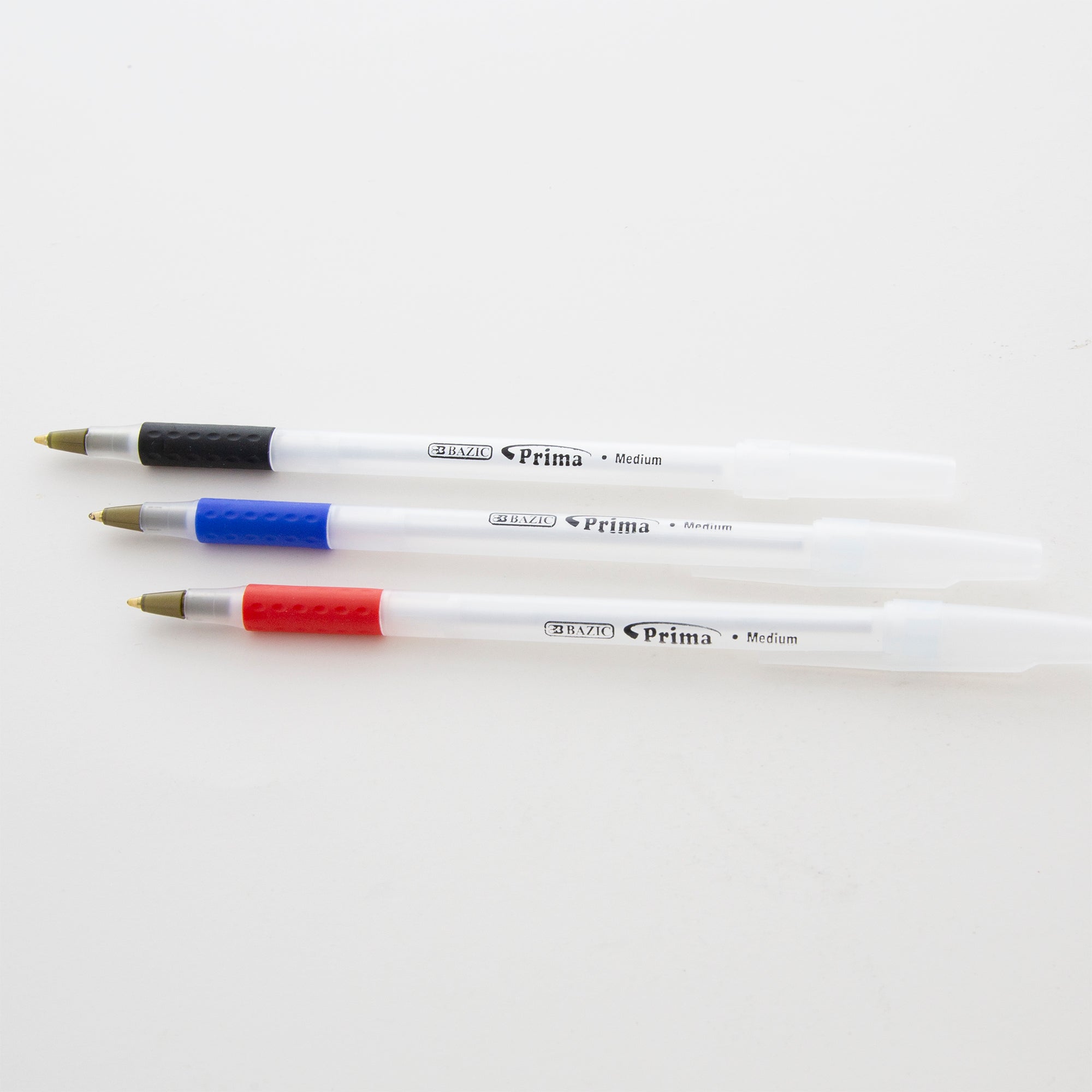 Prima Assorted Color Stick Pen w/ Cushion Grip (8/Pack)