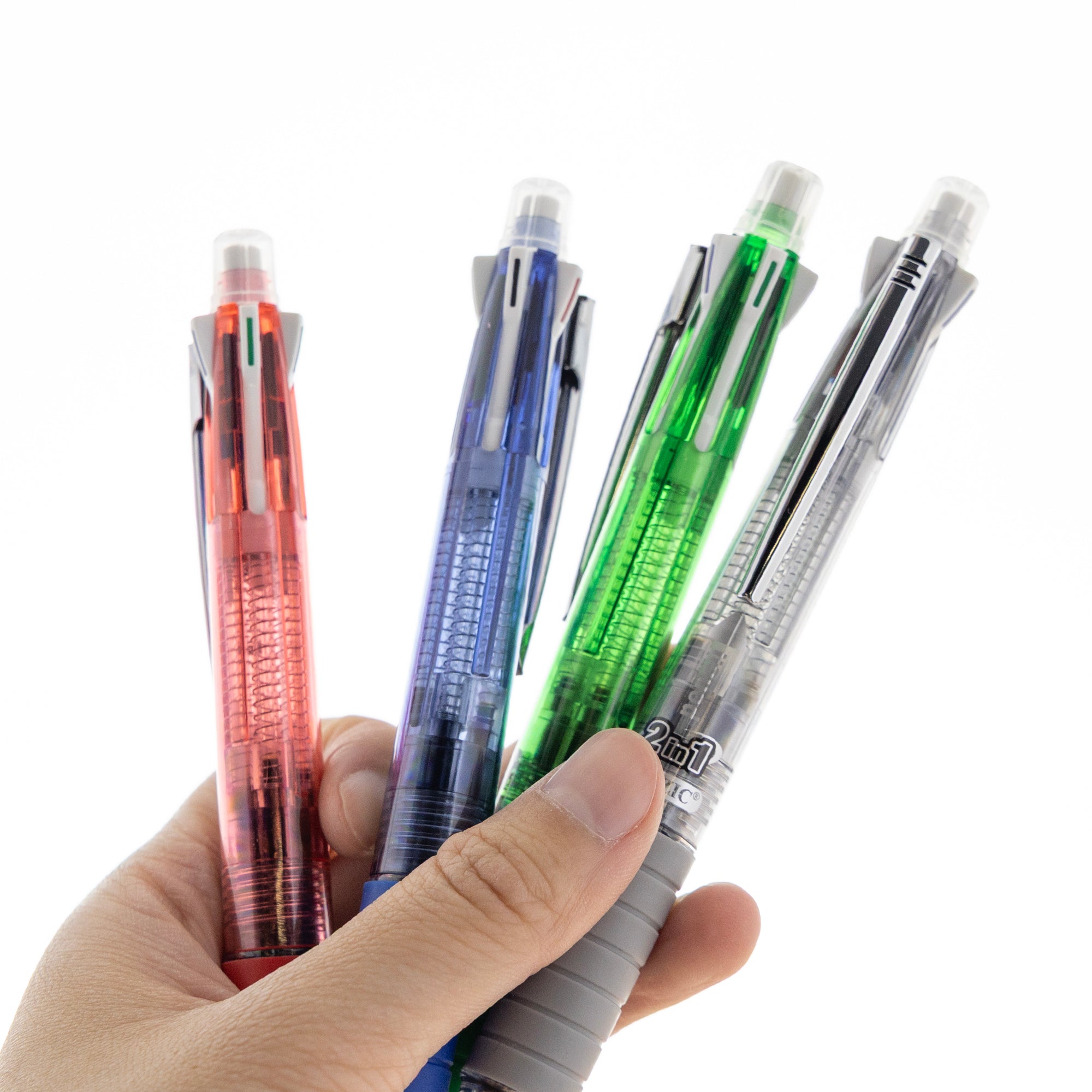 2-In-1 Mechanical Pencil & 4-Color Pen w/ Cushion Grip