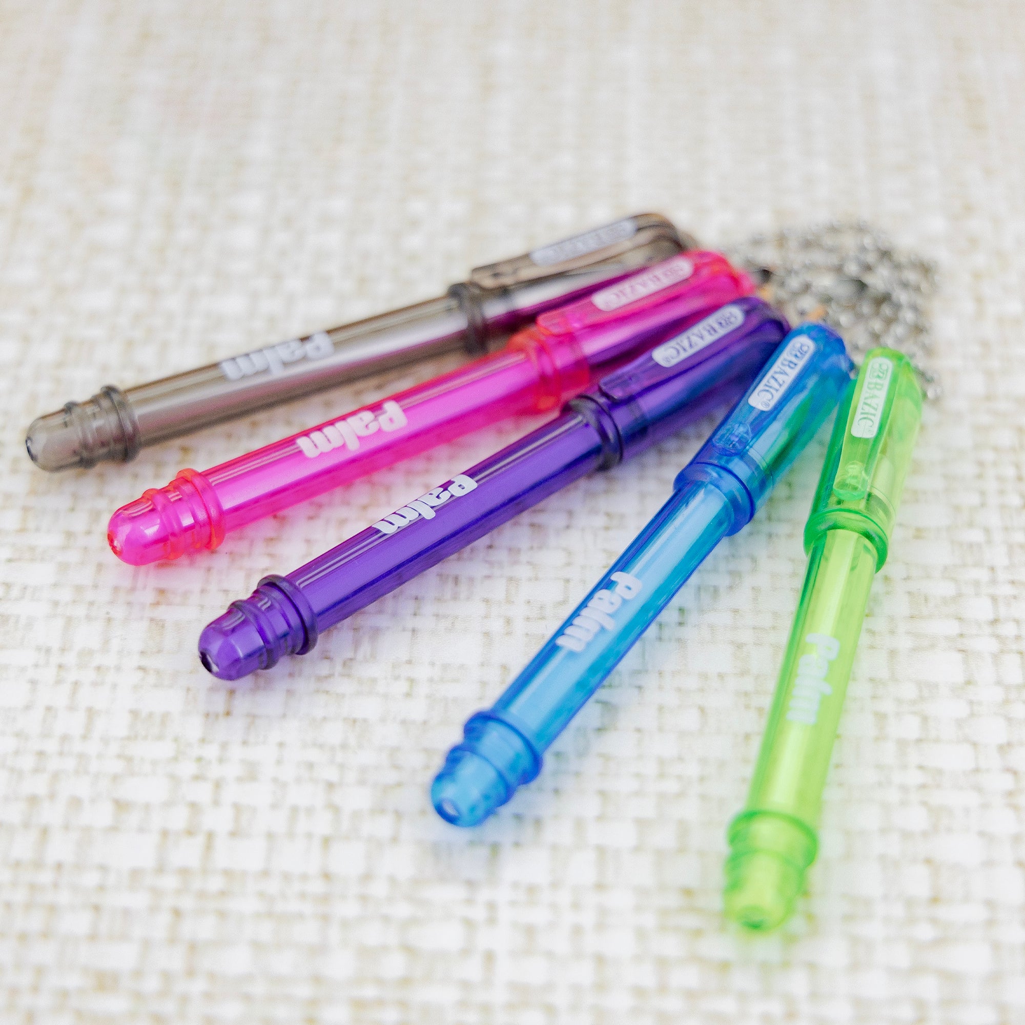 Palm Mini Ballpoint Pen w/ Key Ring (5/Pack)