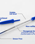 Pure Blue Stick Pen (12/Pack)