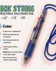 4-Color Neck Pen w/ Cushion Grip (1/Pack)
