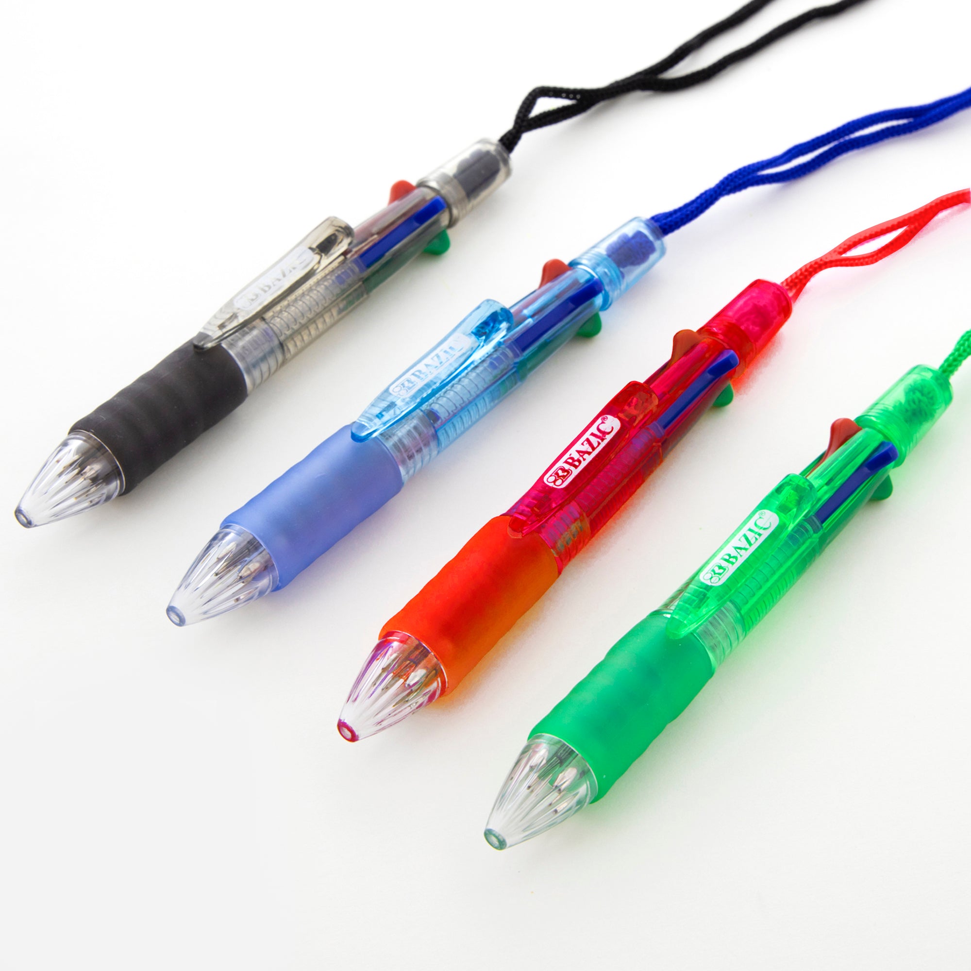 4-Color Neck Pen w/ Cushion Grip