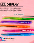 Ixion Dazzle Black Color Retractable Pen (5/Pack)