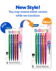 Ixion Dazzle Black Color Retractable Pen (5/Pack)