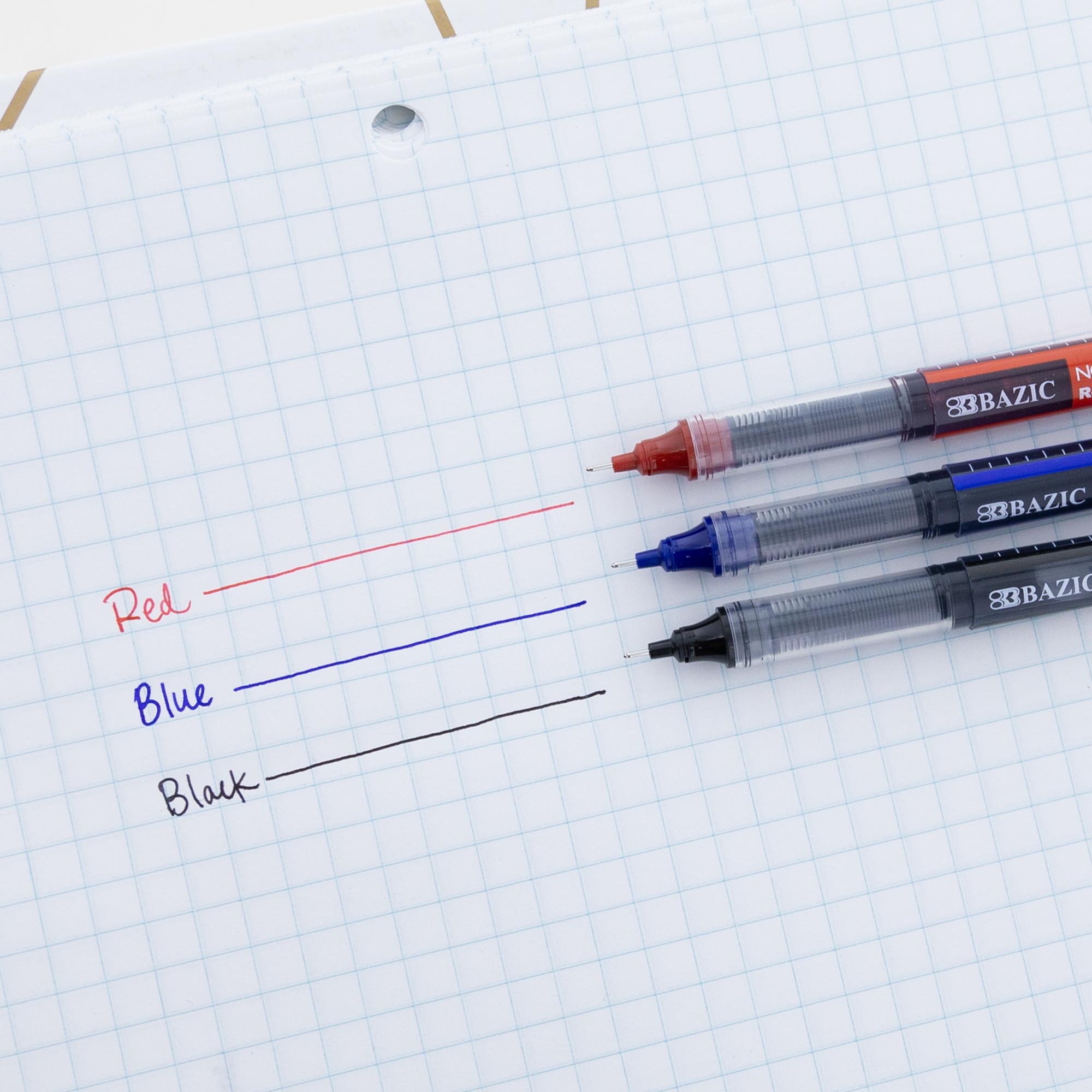Norte Asst. Color Needle-Tip Rollerball Pen (3/Pack)