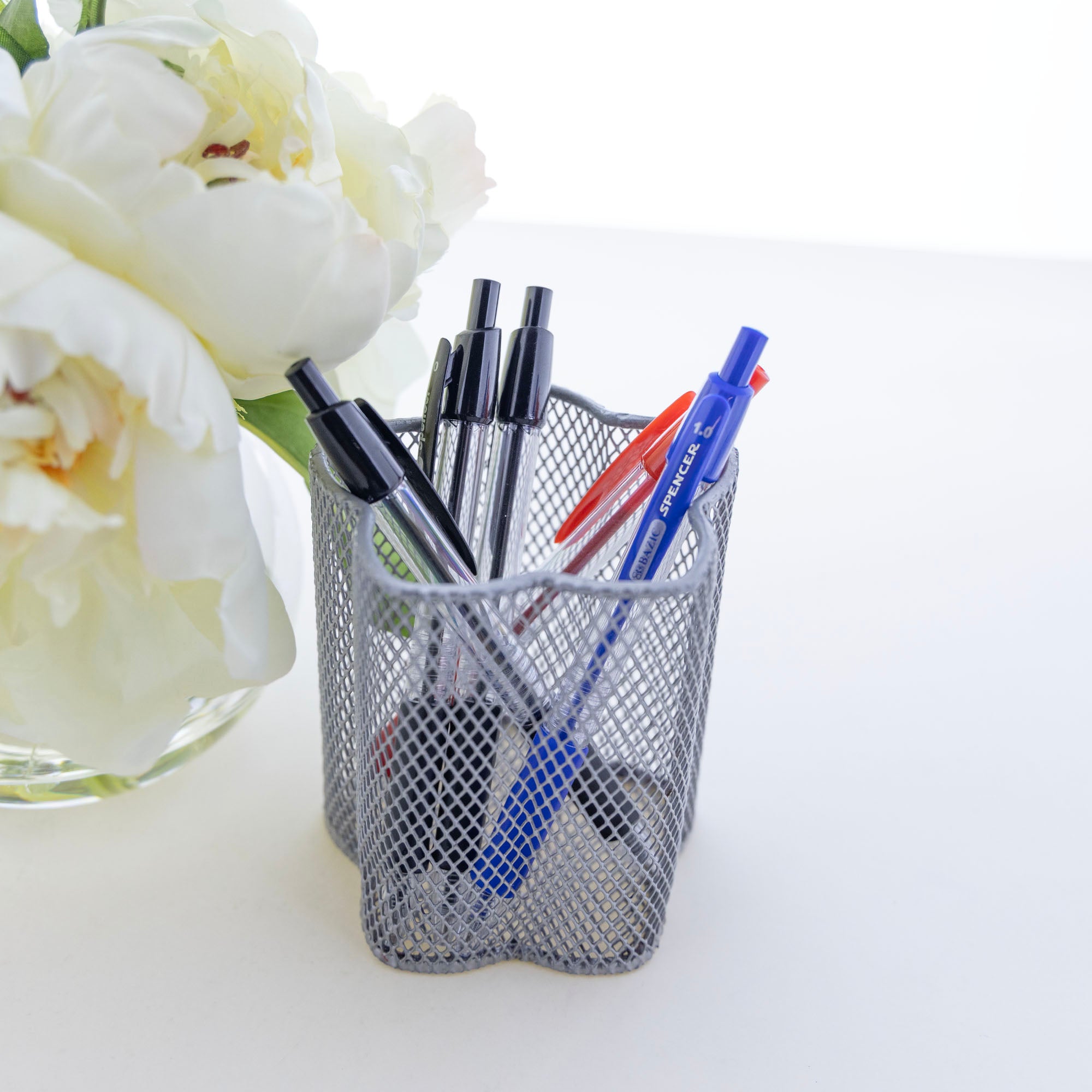 Spencer Asst. Color Retractable Pen w/ Cushion Grip (5/Pack)