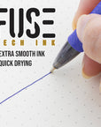 Optima Assorted Color FUSE Tech Ink Retractable Pen w/ Grip (3/Pack)
