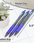 Optima Blue FUSE Tech Ink Retractable Pen w/ Grip (3/Pack)
