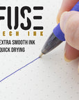 Optima Blue FUSE Tech Ink Retractable Pen w/ Grip (3/Pack)