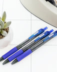 Optima Blue FUSE Tech Ink Retractable Pen w/ Grip (3/Pack)