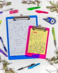 Memo Size Plastic Clipboard w/ Low Profile Clip